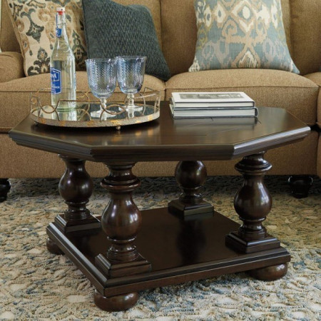 Ashley T86 -8 : Bàn Sofa Chân Tiện - Hình Bát Giác